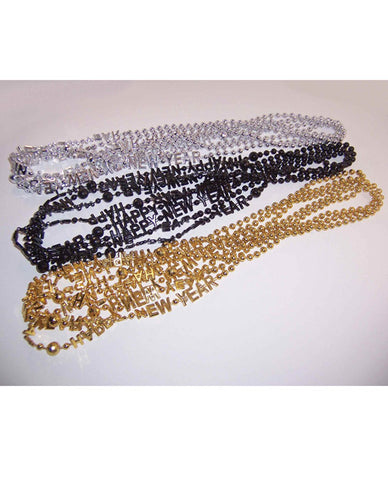 Happy New Year Beads - Asst. Colors Pack of 12