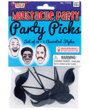 Mustache Party Party Picks - Black