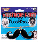 Mustache Party Mustache Necklace - Black-Gold