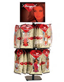 Promo Red Diamond Lingerie Counter Display Rack w-Sign - Holds 36 Units