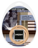 M2M Nitrile Cock Ring - Pack of 3 Nude