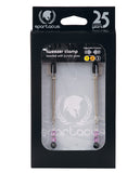 Spartacus Adjustable Tweezer Nipple Clamps w-Purple Beads