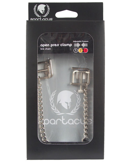 Spartacus Adjustable Press Nipple Clamps w-Link Chain