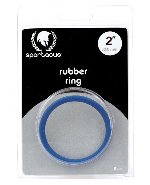 Spartacus 2" Rubber Cock Ring  - Blue