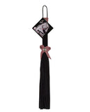 Ruff Doggie 12" Love Knot Flogger - Black w-Pink Bow