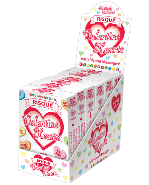 Risque Valentines Heart Candy - 1.6 oz Boxes Display of 6