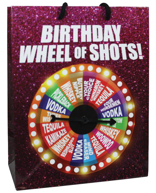 Birthday Wheel of Shots....Spinner Gift Bag