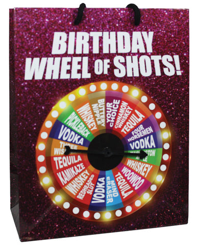 Birthday Wheel of Shots....Spinner Gift Bag