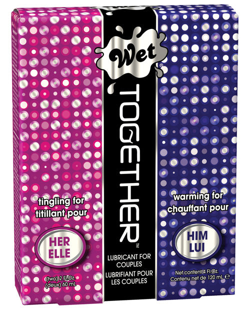 Wet Together Couples Lubricant - 2 oz Bottles Box of 2
