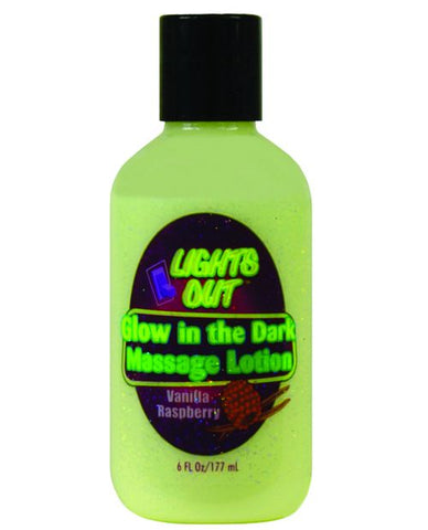 Lights Out Glow in the Dark Massage Lotion - 9 oz Raspberry