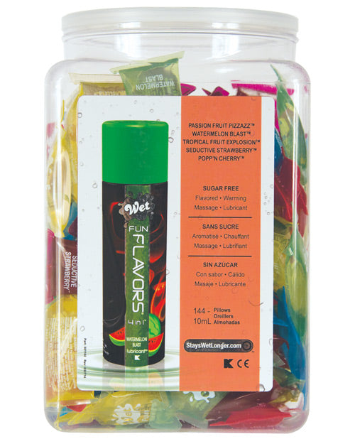 Wet Fun Flavors 4 in 1 Lotion - Asst. Flavors Bowl of 144