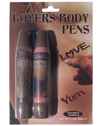 Lovers Body Pen Set - Chocolate & Strawberry