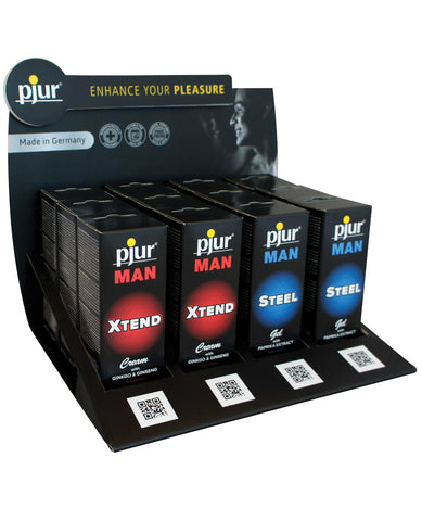Pjur Man Steel Gel & Pjur Man Extend Cream Display - Display of 12