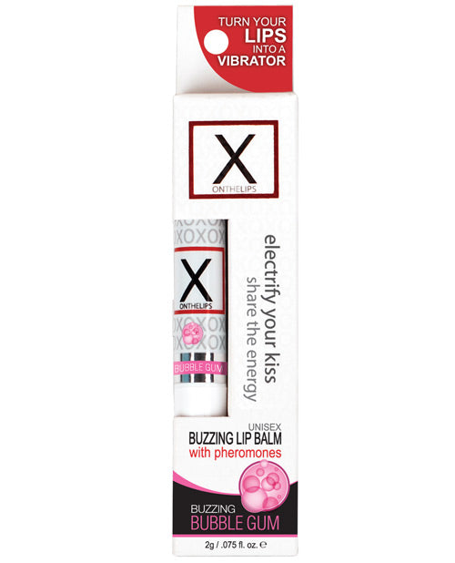 X On the Lips Buzzing Lip Balm w-Pheromones - Bubblegum