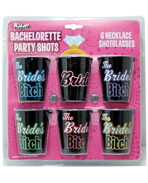 Bachelorette Party Shots The Bride's Bitches - Pack of 6