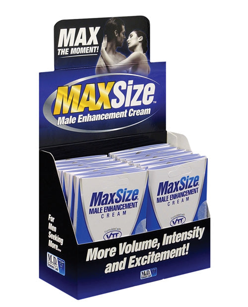 Max Size Male Enhancement Cream - Foil Packet Display of 24