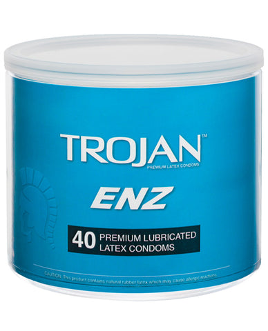 Trojan Enz Lubricated Condom - Display of 40