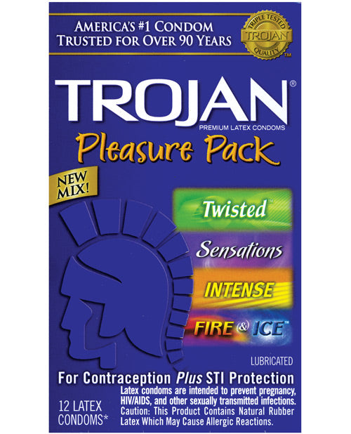 Trojan Pleasure Condoms - Asst. Box of 12