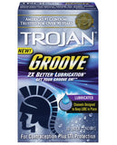 Trojan Groove Lubricated Condoms - Box of 10