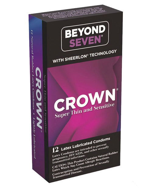Crown Lubricated Condoms - Box of 12