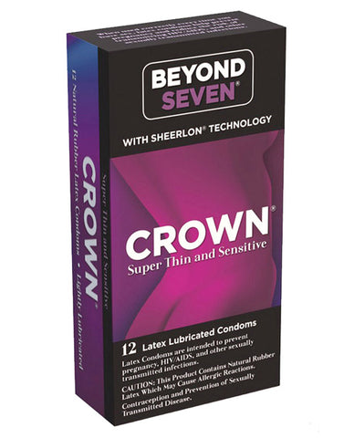 Crown Lubricated Condoms - Box of 12
