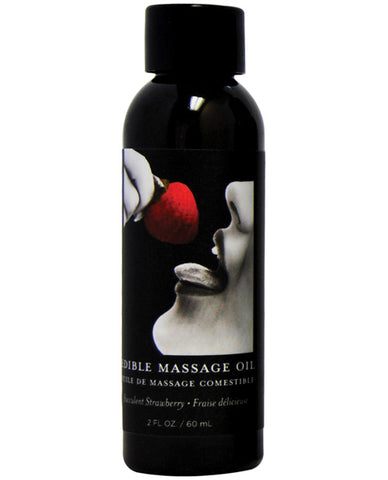 Earthly Body Edible Massage Oil - 2 o Strawberry