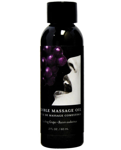 Earthly Body Edible Massage Oil - 2 o Grape