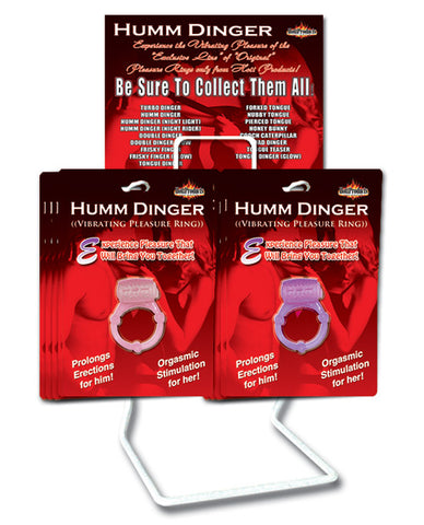 Humm Dinger Vibrating Cockrings - Display of 12