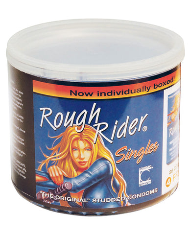Rough Rider Studded Condom Singles - Display of 40