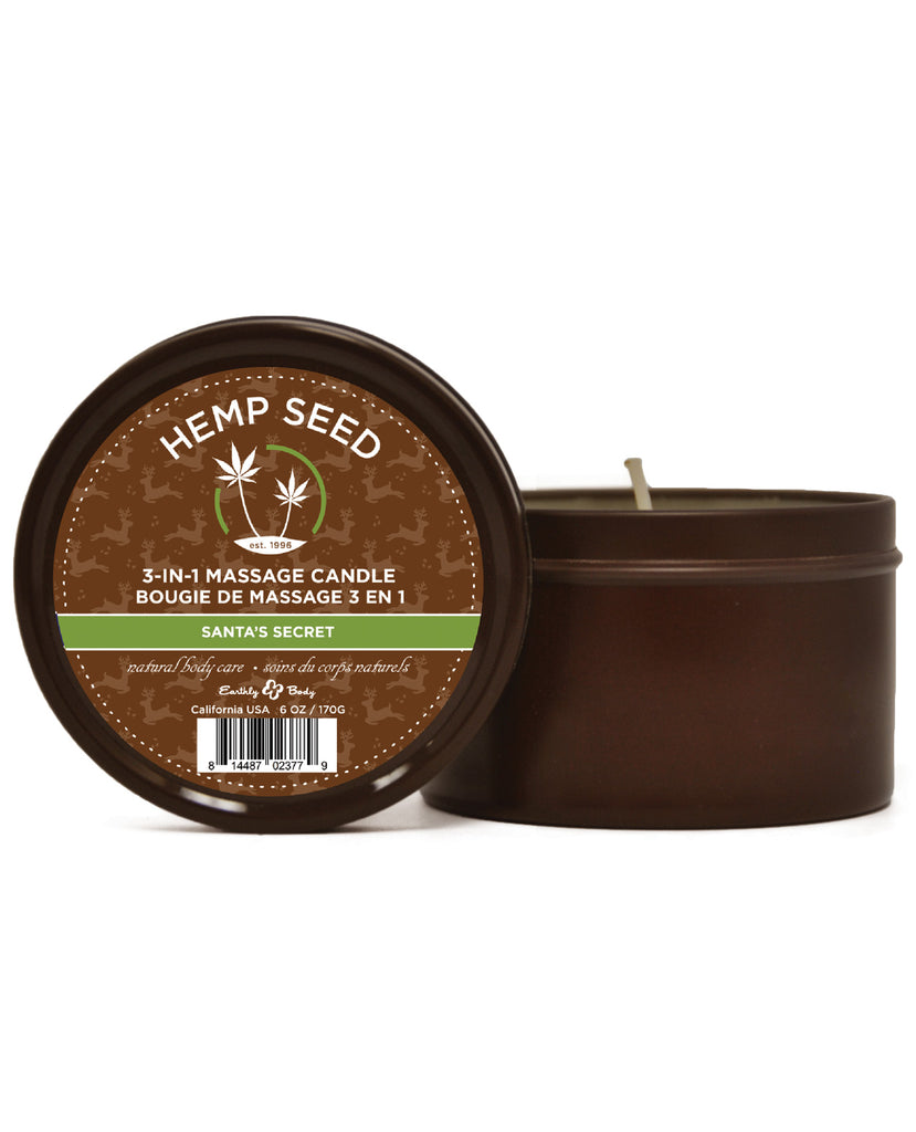 Earthly Body 3 in 1 Massage Candle - 6 oz Santa's Secret