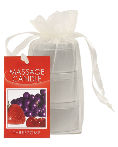 Earthly Body Edible Candle Threesome Gift Bag - 2 oz Asst. Flavors Bag of 3