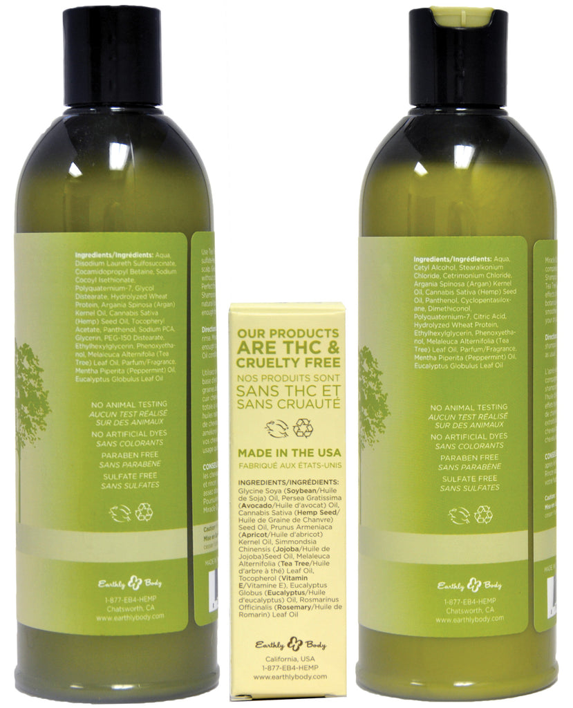 Earthly Body Miracle Oil Shampoo & Conditioner Pack w-Free Gift