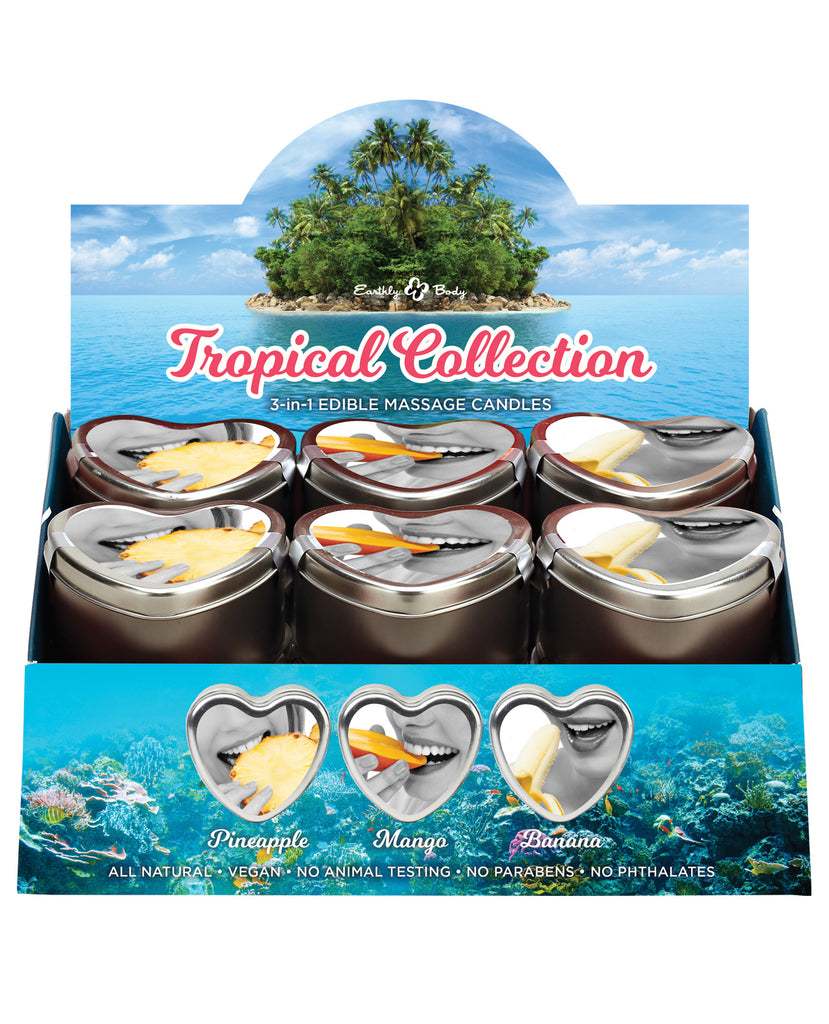 Earthly Body Sun Touched Tropical Edible Candle Display w-Tester - Display of 12