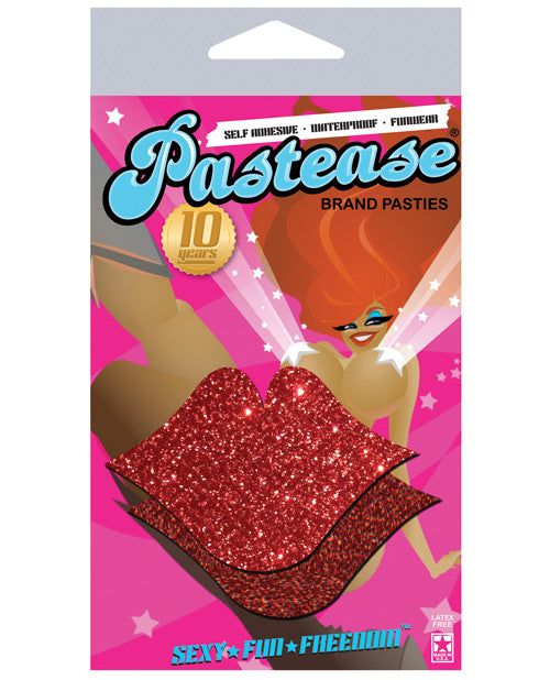 Pastease Red Glitter Lips O-S