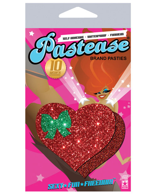 Pastease Glitter Heart w-Green Bow
