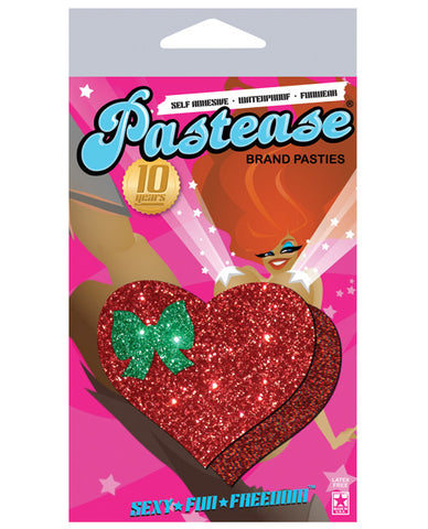 Pastease Glitter Heart w-Green Bow