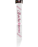 Bachelorette Sash w-Crystals - White