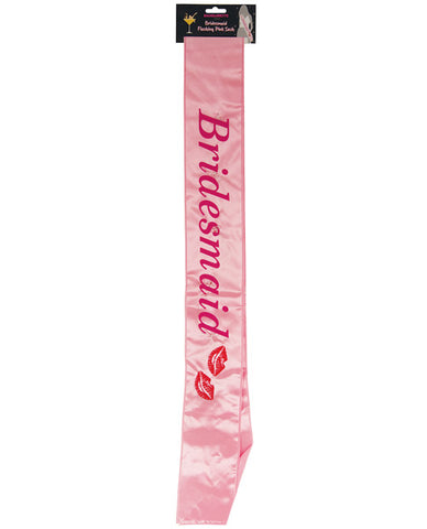 Bachelorette Bridesmaid Flashing Sash w-Kisses - Pink