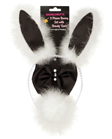 Bachelorette 3 pc Bunny Set w-Bendy Ears