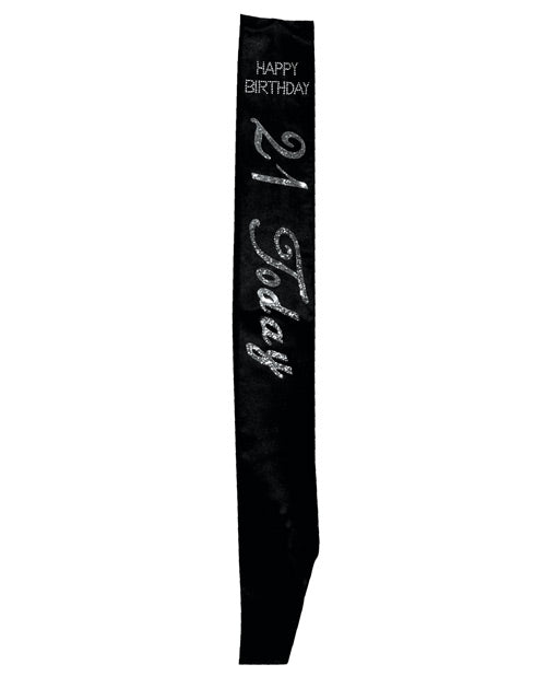 21 Today Non Flashing Sash w-Stones - Black