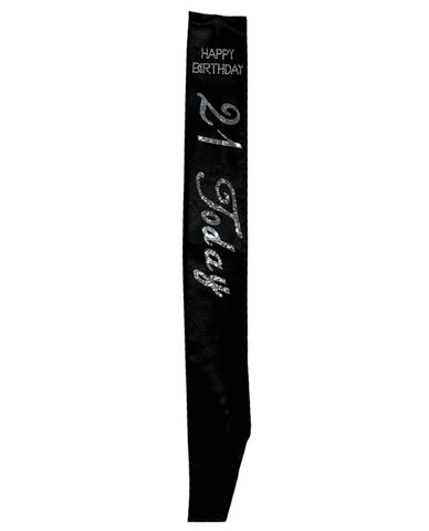 21 Today Non Flashing Sash w-Stones - Black