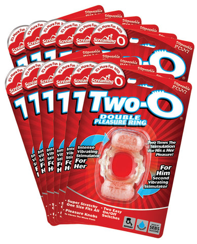 Screaming O Two-O Double Pleasure Ring - Display of 12