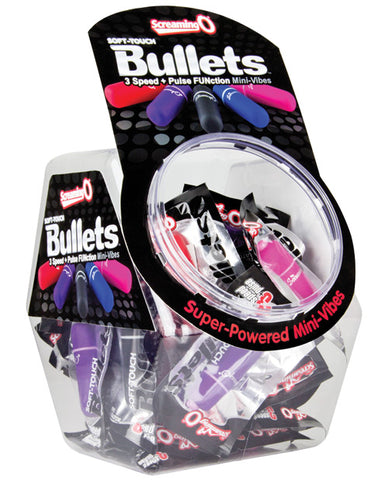 Screaming O 3 Speed Soft Touch Bullet -  Asst. Colors Bowl of 40