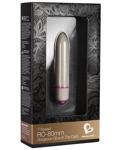 Rocks Off Gorgeous Glow In The Dark Colored RO-80 mm Bullet - 7 Speed Glow in the Dark