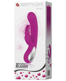 Pretty Love Webb Bunny Ears Rabbit w-Handle - 12 Function Fuchsia