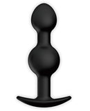 Pretty Love 4.92" Silicone Anal Plug w-Ball - Black
