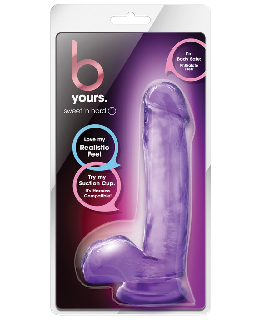 Blush B Yours Sweet n Hard 1 w- Suction Cup - Purple