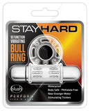 Blush Stay Hard 10 Function Vibrating Bull Ring Cock Ring - Clear