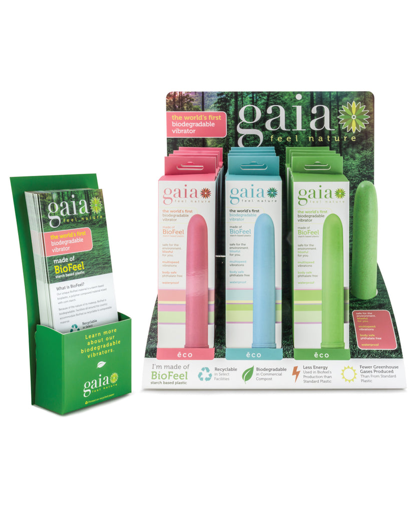 Blush Gaia Biodegradable Vibrator Display - Display of 12
