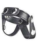 Blue Line C&B V-Style Cock Ring w-Ball Divider